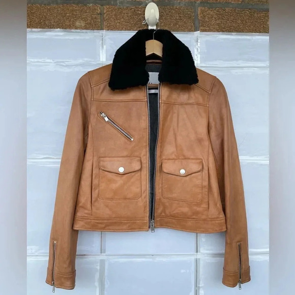 Doma leather lamb tan jacket size medium - Picture 4 of 17